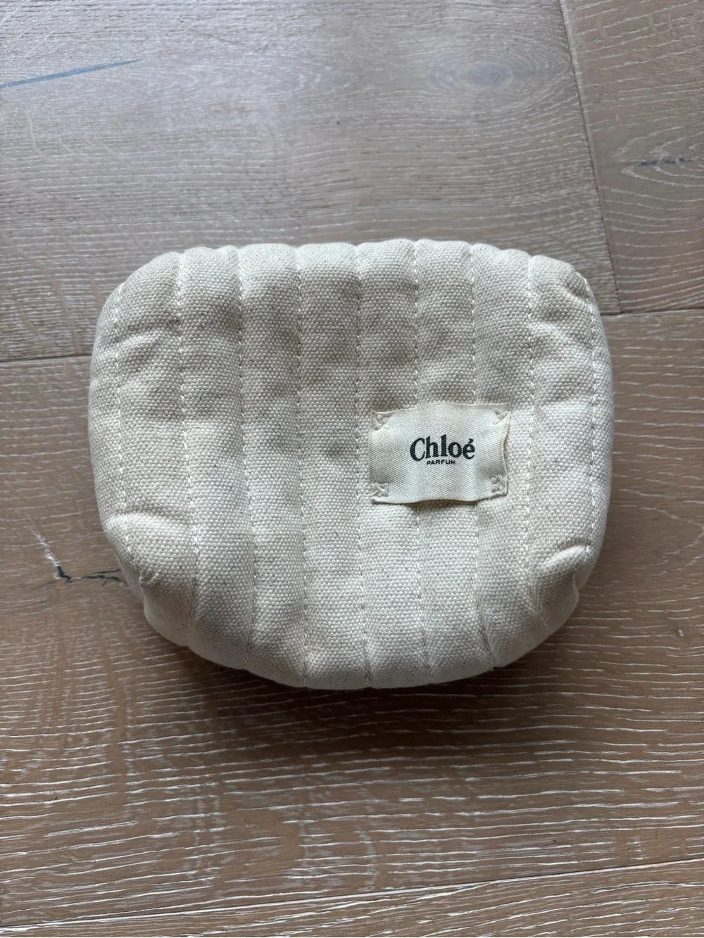 Chloé Cream Quilted Cosmetic Pouch